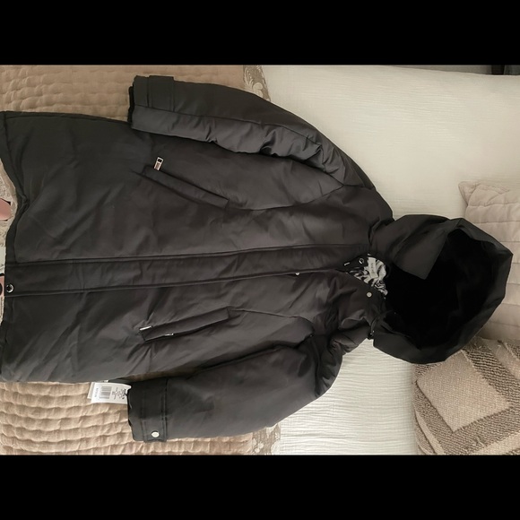 Nine West parka in charcoal gray